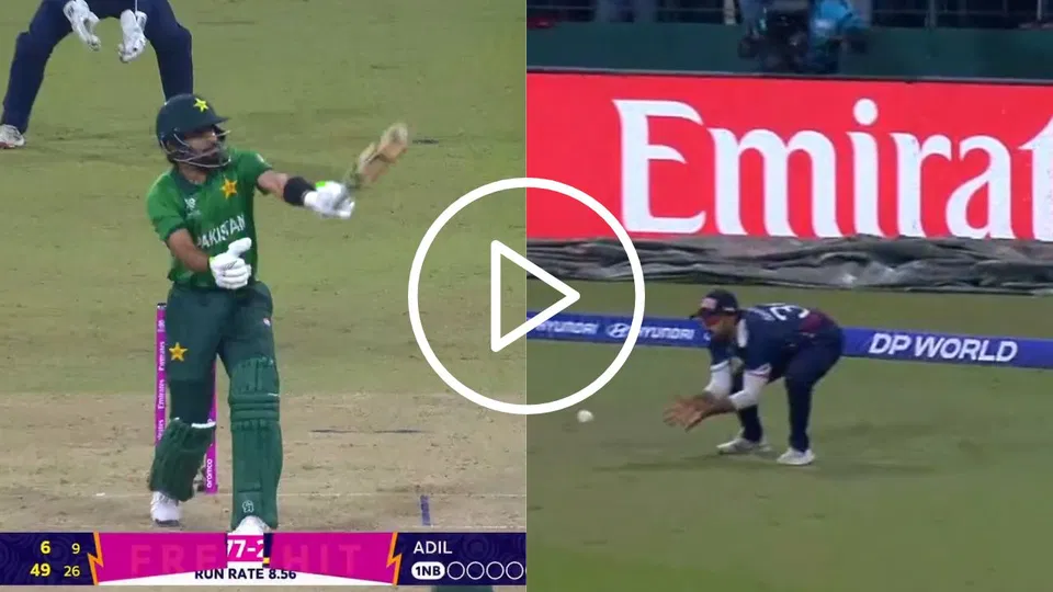 Watch- Pakistan In Shock As Babar Azam Takes A Single On A Free Hit vs USA in T20 World Cup